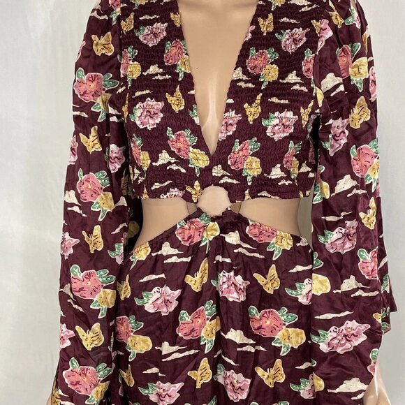 NEW MIGUELINA Women’s Amora Cut-Out Floral Maxi Dress Multicolor Size L - Picture 6 of 14